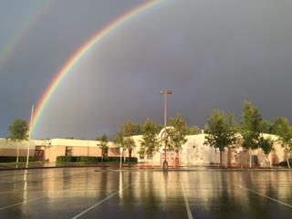 Rainbow over Baxter Elementary 